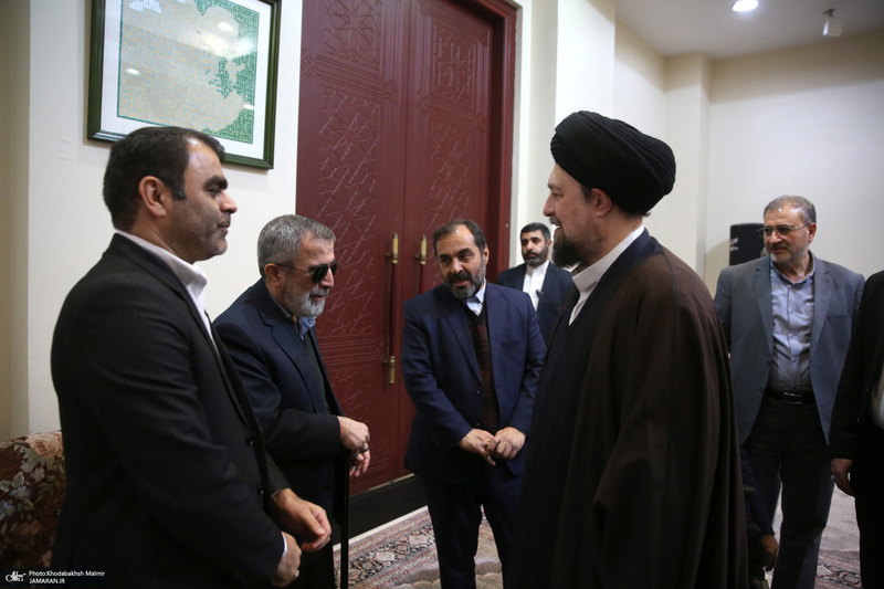 دیدار جمعی از جانبازان با سید حسن خمینی