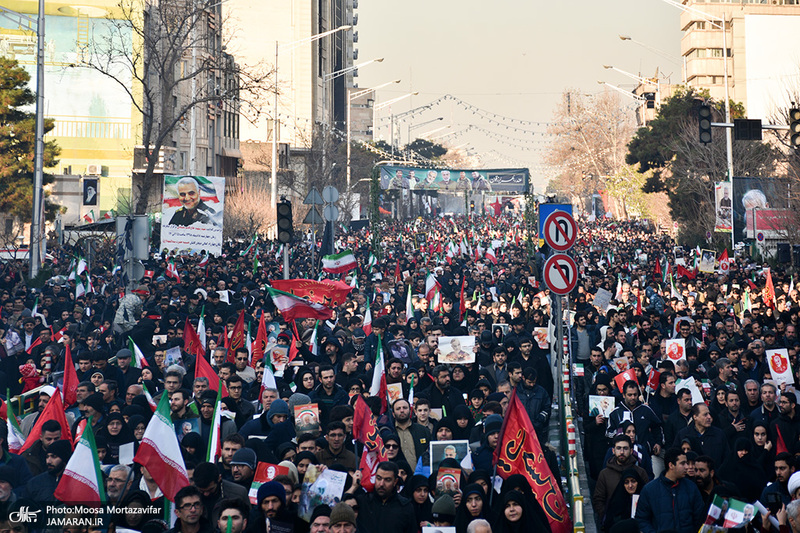 حضور میلیون ها تهرانی در تشییع پیکر مطهر سردار قاسم سلیمانی - 6 
