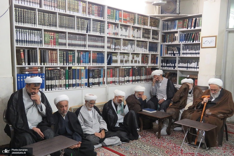 مراسم عزاداري ایام فاطمیه در دفتر آیت الله العظمی صانعی (ره)