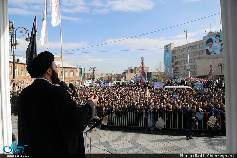 سخنرانی سید حسن خمینی در راهپیمایی 22 بهمن ارومیه‎