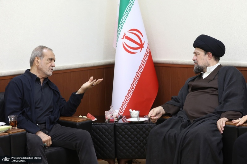 دیدار رئیس جمهوری با آیت الله سید حسن خمینی
