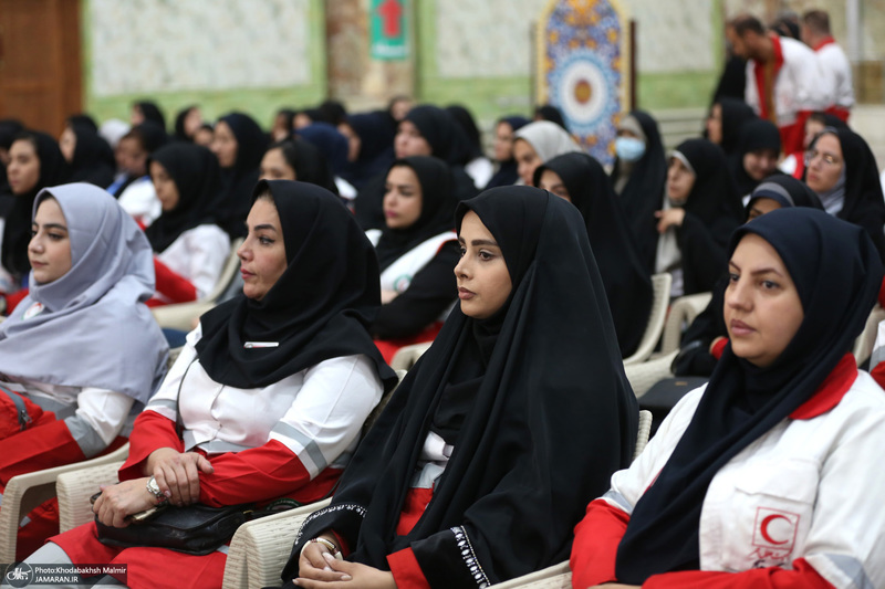 دیدار امدادگران هلال احمر با سید حسن خمینی