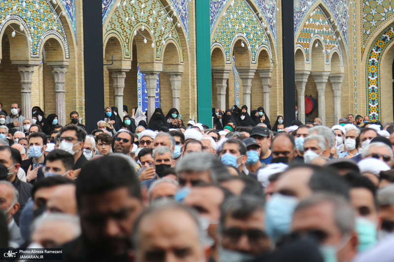 مراسم تشییع و خاکسپاری پیکر آیت الله ری شهری (ره) در حرم حضرت عبدالعظیم حسنی (ع)