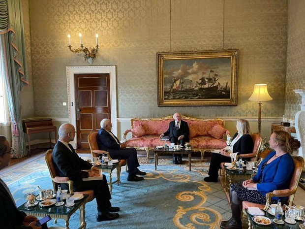 ظریف با رییس جمهور ایرلند دیدار کرد