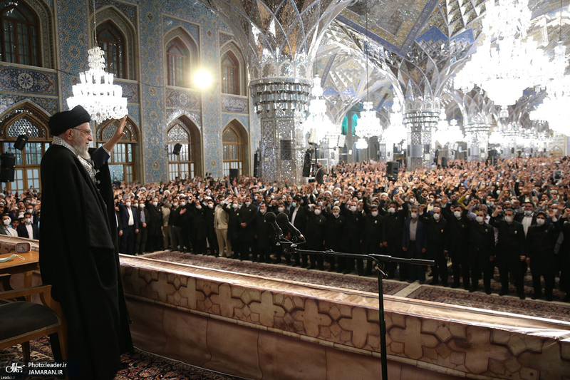 سخنرانی رهبر معظم انقلاب در اجتماع زائران و مجاوران حرم مطهر رضوی