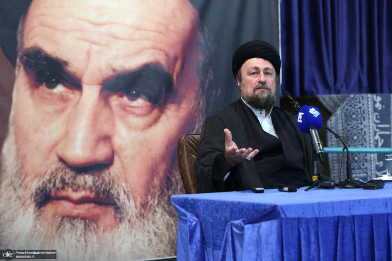 دیدار اعضای جبهه فرهنگی نقلاب اسلامی با سید حسن خمینی