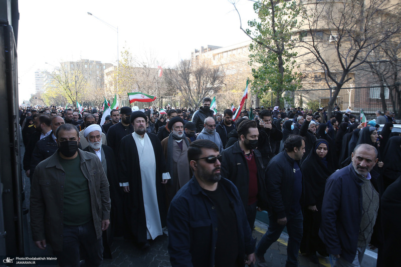 حضور سید حسن خمینی در اجتماع بزرگ مردم تهران