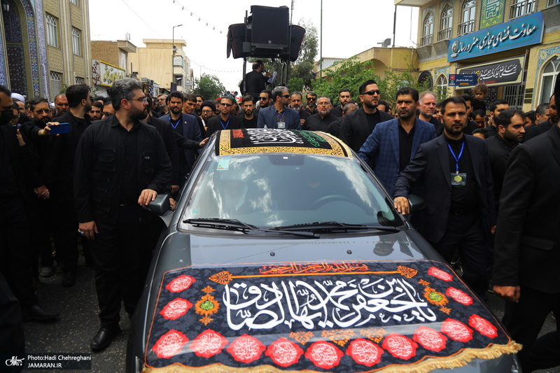 دسته عزای شهادت امام صادق(ع) با حضور آیت الله العظمی وحید خراسانی