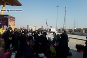 تصاویر/ زائران اربعین در مرز شلمچه