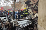 سقوط هواپیمای جنگنده در تبریز با سه فوتی + تصاویر و فیلم