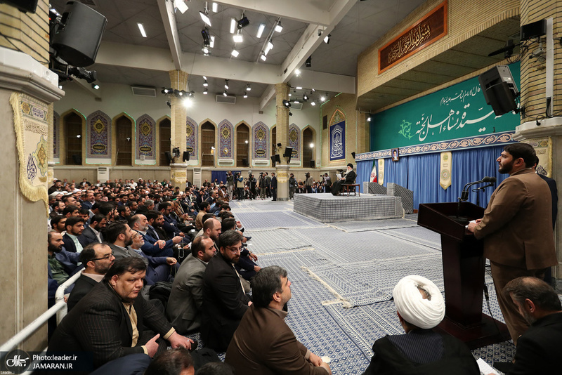 دیدار هزاران نفر از ذاکران و ستایشگران اهل‌بیت(ع) با رهبر معظم انقلاب