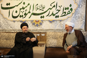 حضور سید حسن خمینی در منزل حجت الاسلام و المسلمین شهید خطیب