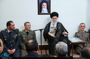 دیدار فرماندهان قرارگاه پدافند هوایی خاتم‌الانبیاء(ص) ارتش با رهبر معظم انقلاب