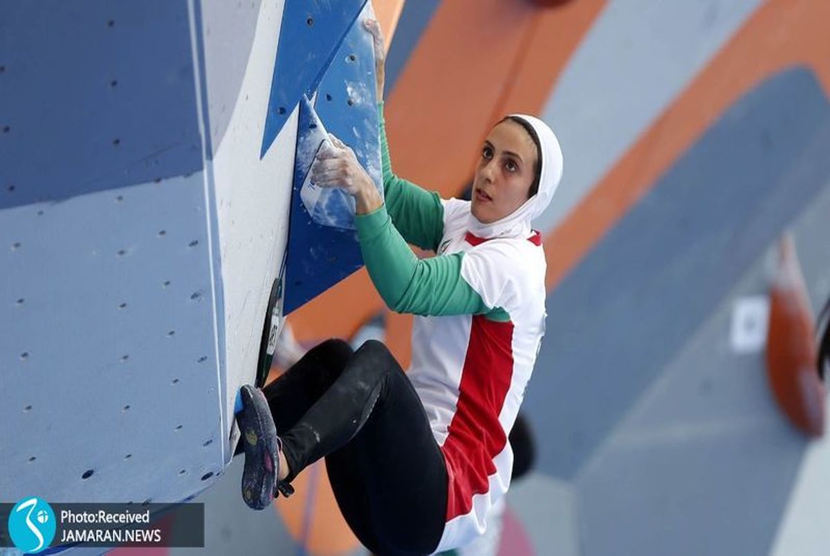 سنگنورد زن ایران: حجابم سهوا دچار مشکل شد+ واکنش سفارت ایران