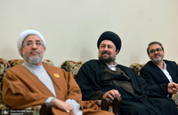 دیدار مهمانان سی و سومین کنفرانس وحدت اسلامی با سید حسن خمینی