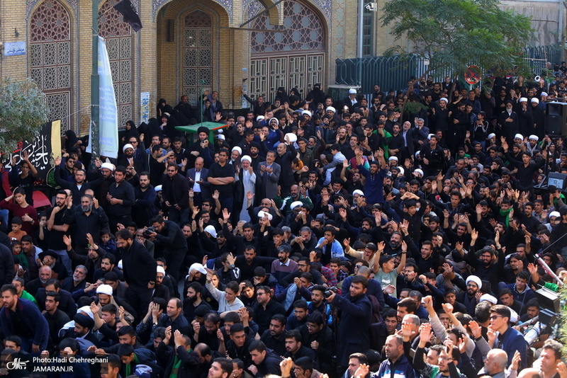 دسته عزاداری شهادت امام عسکری(ع) با حضور آیت العظمی وحید خراسانی