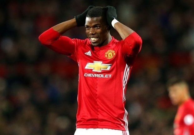 من‌یونایتد و پوگبا رکوردداران زدن توپ به تیر دروازه در فصل جاری
