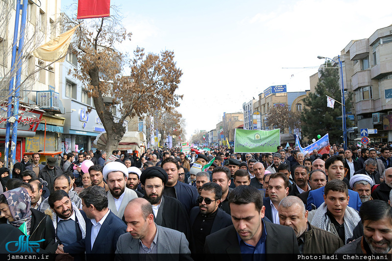 حضور سید علی خمینی در راهپیمایی 22 بهمن 