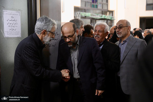 مراسم تشييع مادر غلامعلی حداد عادل