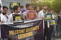 مردم در جنوب هند برای همبستگی با فلسطینی به خیابان‌ها آمدند (5)