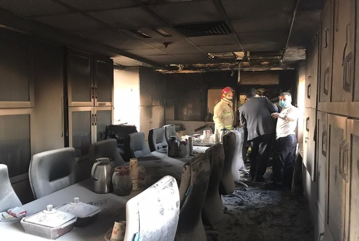 آتش سوزی در بیمارستان بقیه الله تهران + عکس