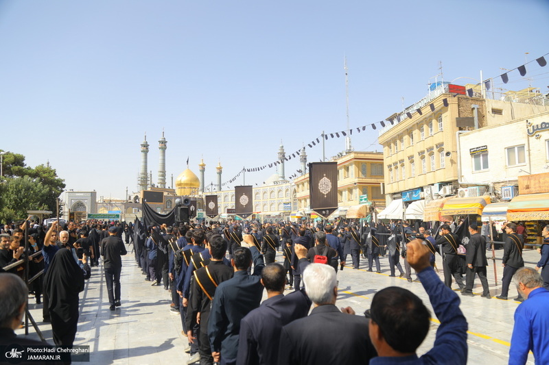 دسته عزاداری خادمین حرم حضرت معصومه (س) در روز شهادت امام رضا (ع)