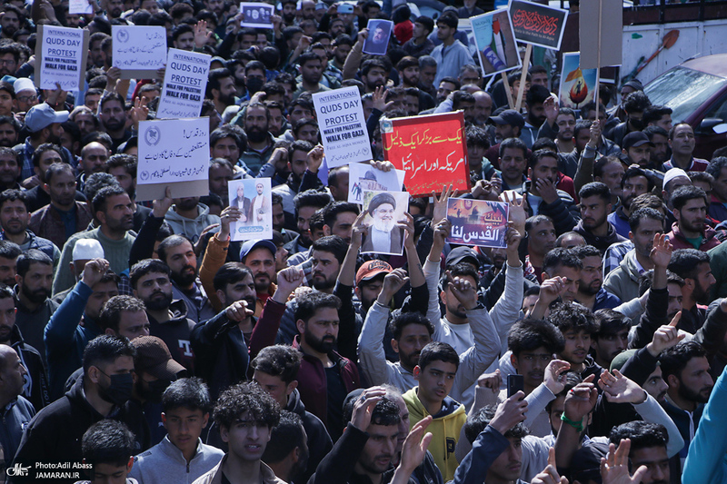 تصاویر اختصاصی جماران از راهپیمایی روز جهانی قدس در کشمیر
