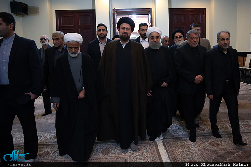 ادای احترام حسن روحانی به امام خمینی و رییس فقید مجمع تشخیص مصلحت نظام