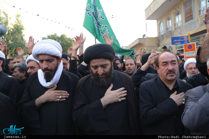دسته عزای شهادت امیرالمؤمنین علی(ع) با حضور آیت الله العظمی وحید خراسانی