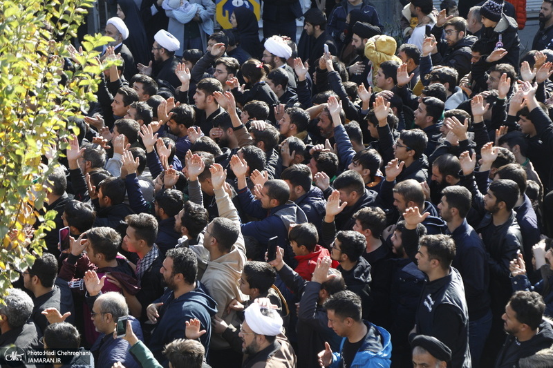 دسته عزاداری روز شهادت حضرت زهرا (س) با حضور آیت الله العظمی وحید خراسانی