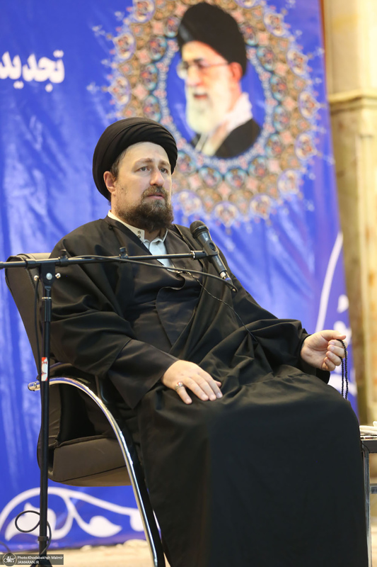 دیدار رئیس سازمان بهزیستی و جمعی از توان یابان این سازمان با سید حسن خمینی