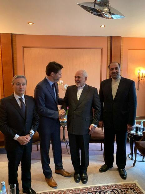 دیدار و گفتگوی ظریف و نخست وزیر کانادا