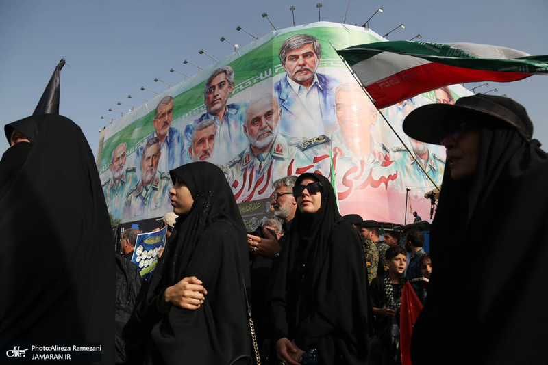 مراسم تشییع شهدای جنگ تحمیلی رژیم صهیونیستی در تهران-1