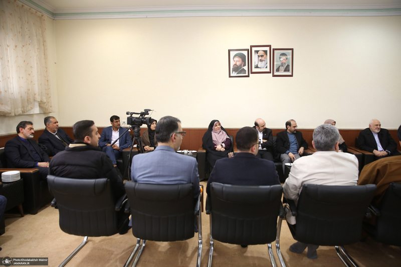 دیدار دکتر ظریف  معاون راهبردی رئیس جمهور و جمعی از مدیران با سید حسن خمینی