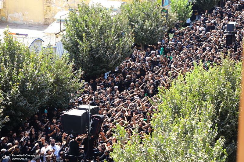 دسته عزاداری شهادت امام عسکری (ع) با حضور آیت‌الله العظمی وحید خراسانی