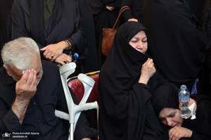 مراسم خاکسپاری پیرغلام اهل بیت(ع) حاج مصطفی طالبی در جوار حرم امام خمینی(س)