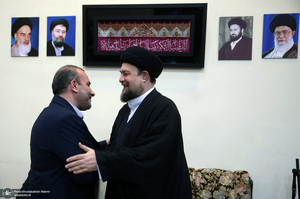 دیدار شهردار و اعضای شورای شهر تهران با سید حسن خمینی