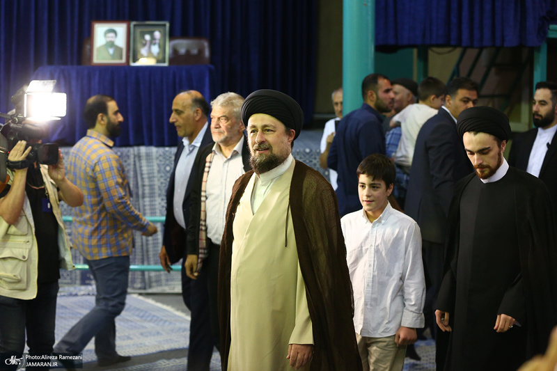 حضور سید حسن خمینی در مرحله دوم انتخابات ریاست جمهوری چهاردهم