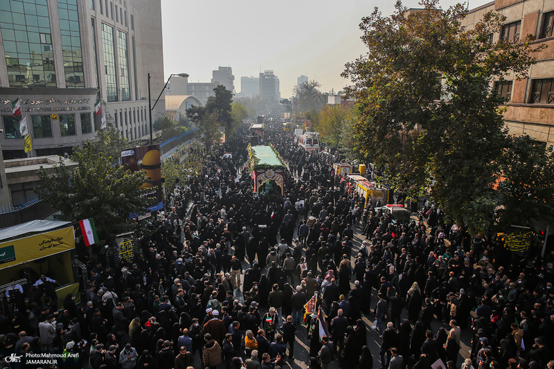 مراسم تشییع پیکرهای مطهر 100 شهید گمنام در تهران-5