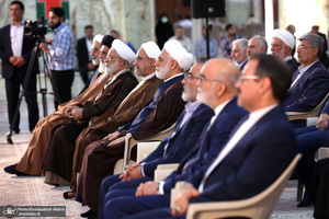 مراسم تجدید میثاق قوه‌ قضائیه با آرمان‌های امام خمینی(س) در حرم امام،