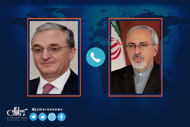 گفت‌وگوی تلفنی ظریف با همتای ارمنی در خصوص روابط دو کشور و مسائل قفقاز
