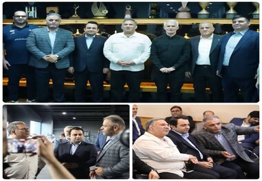 رییس کمیسیون اقتصادی مجلس و مدیرعامل بانک صادرات ایران در اردوی ملی‌پوشان وزنه‌برداری/ اهدای نشان ویژه فدراسیون وزنه‌برداری به محسن سیفی به پاس حمایت از قهرمانان کشور