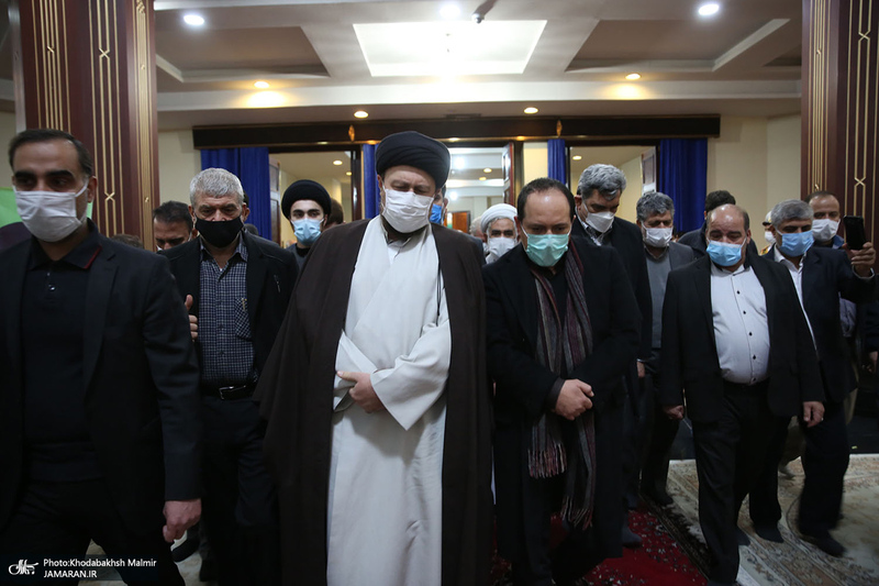 وداع با پیکر مطهر شهید محسن فخری زاده در حرم امام خمینی(س)