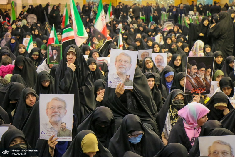 مراسم بزرگداشت شهید علی لاریجانی در حرم حضرت معصومه (س)