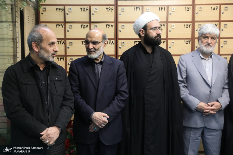 مراسم گرامیداشت شهید علی لاریجانی در مسجد بلال صدا و سیما