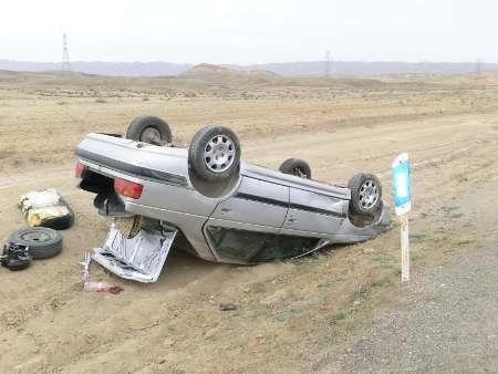 واژگونی خودرو در جاده مبارکه- مجلسی 5 مصدوم برجاگذاشت