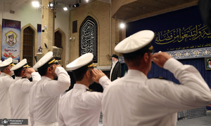 دیدار کارکنان و خانواده‌های ناوگروه ۸۶ ارتش جمهوری اسلامی ایران با رهبر معظم انقلاب