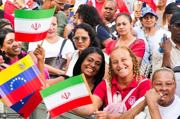 تظاهرات گسترده در ونزوئلا و اعلام هبستگی با ایران + تصاویر