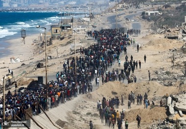 ببینید/ بازگشت آوارگان فلسطینی به غزه پس از آتش‌بس