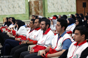 دیدار امدادگران هلال احمر با سید حسن خمینی